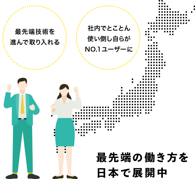 「最先端技術を進んで取り入れる」「社内でとことん使い倒し自らがNo1ユーザーに」最先端の働き方を日本で展開中