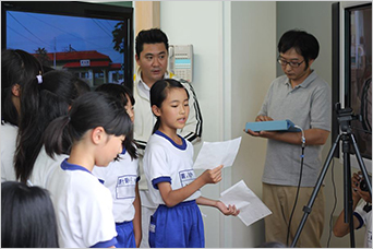 オーストラリアと福島県新地町立駒ケ嶺小学校をつなぐSkype交流授業