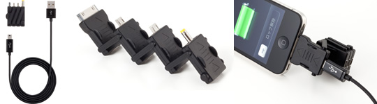 スマートフォン/iPhone用 4wayマルチコネクタ(microUSB付)