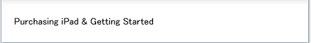 Purchasing iPad & Getting Started