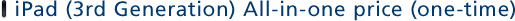iPad (3rd Generation) All-in-one price (one-time)