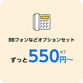 BBフォンなどオプションセット ずっと550円〜 ※7