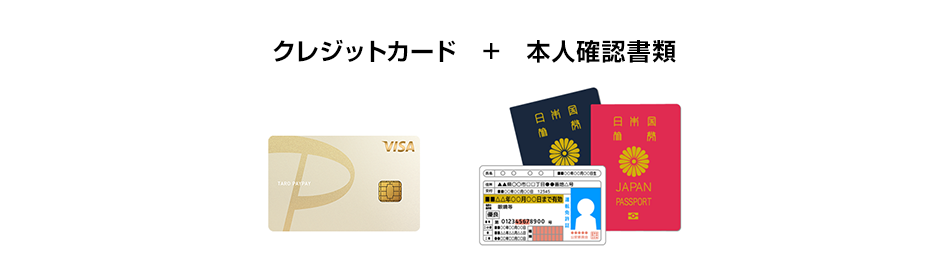 クレジットカード + 本人確認書類