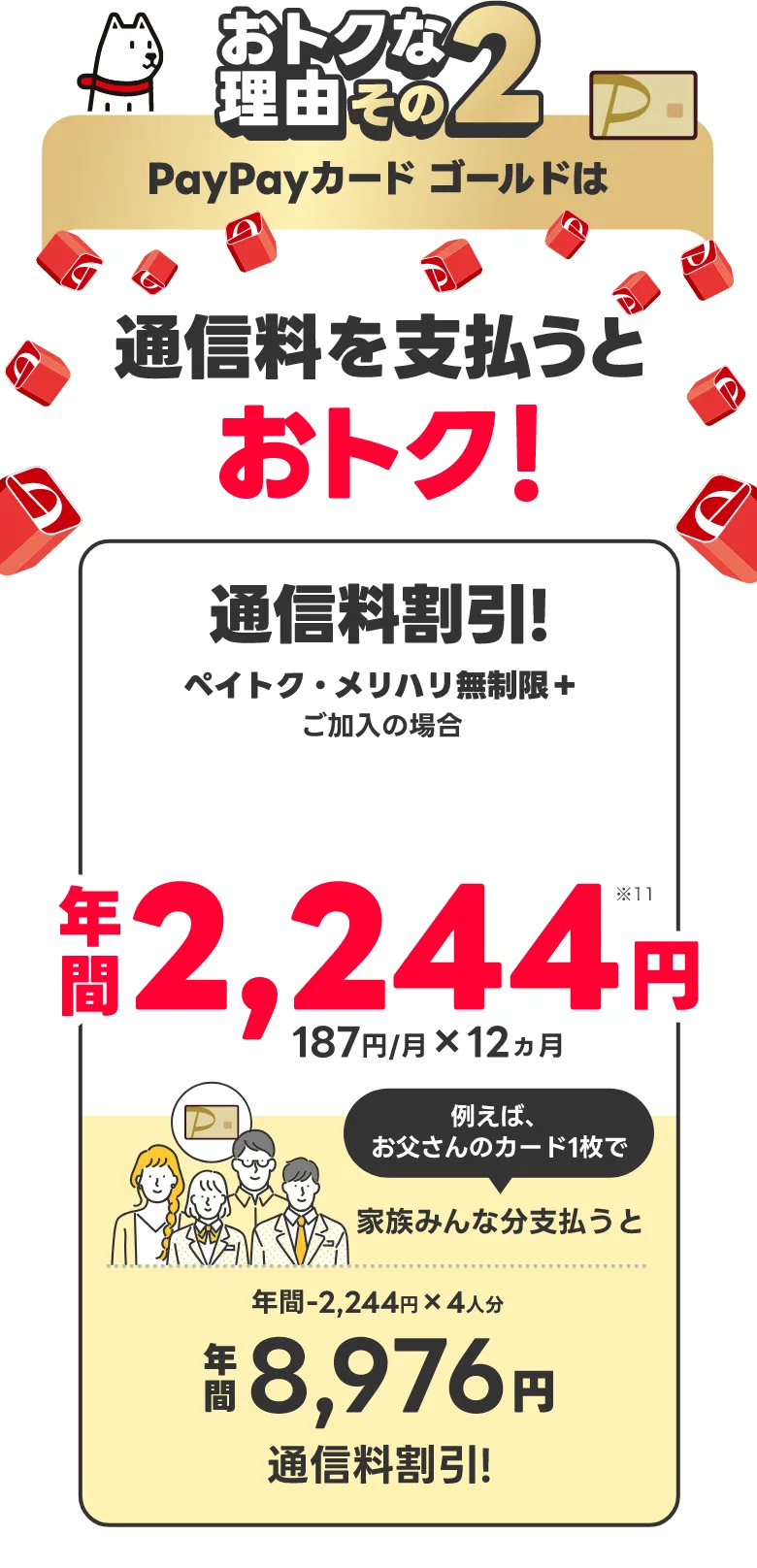 おトクな理由その2 ペイトク／メリハリ無制限＋ ご加入の場合