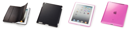 ラバーケース for iPad 2（iPad Smart Cover併用タイプ）／ソフトケース for iPad 2