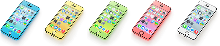 SoftBank SELECTION フロントカラー液晶保護フィルム for iPhone 5c