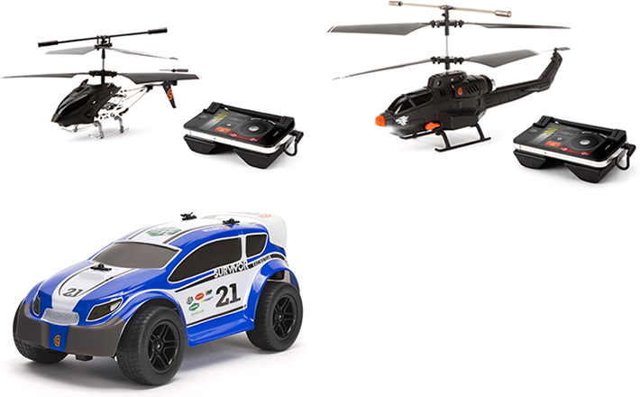 上段左より、HELO TC、HELO TC ASSAULT、下段：MOTO TC Rally