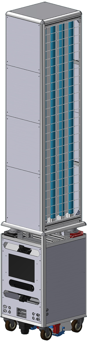 紫外線照射ユニット搭載ロボットのイメージ