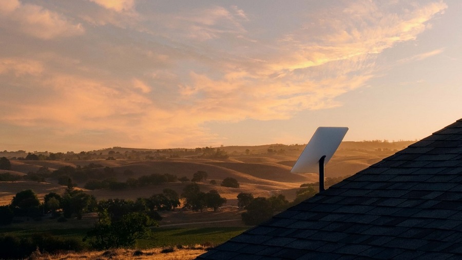 「Starlink」のアンテナの設置イメージ