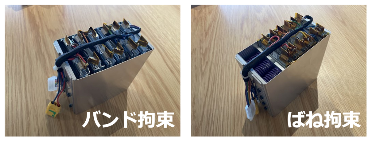 バンド拘束とばね拘束 | ソフトバンクの次世代電池開発