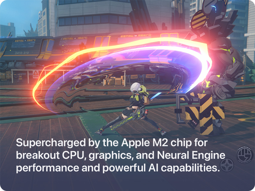 Supercharged by the Apple M2 chip for breakout CPU, graphics, and Neural Engine performance and powerful Al capabilities.