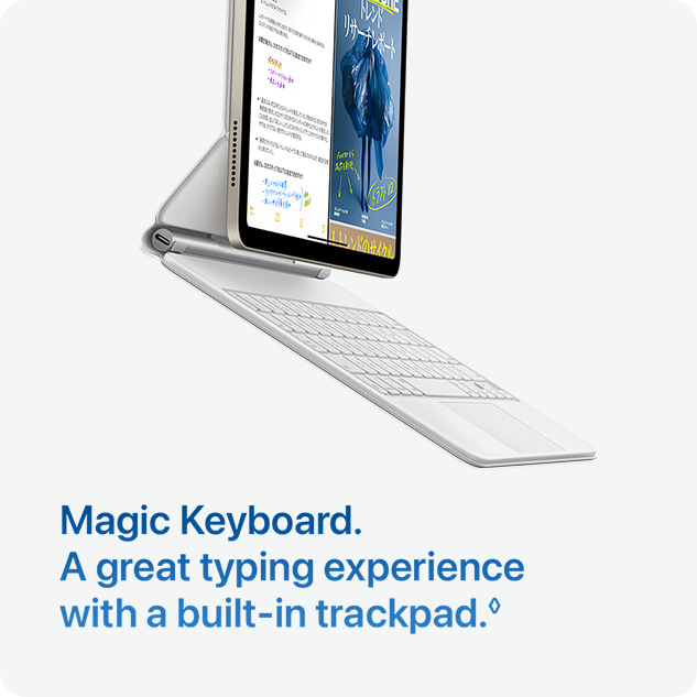 Magic Keyboard. A great typing experience with a built-in trackpad.◊