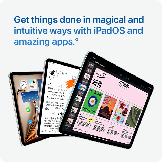 Get things done in magical and intuitive ways with iPadOS and amazing apps.◊