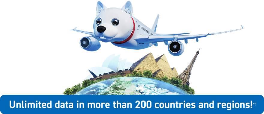 Unlimited data in more than 200 countries and regions!