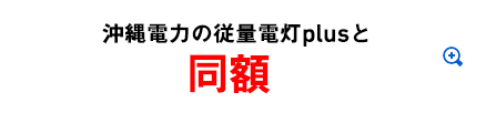 沖縄電力の従量電灯plusと同額＊