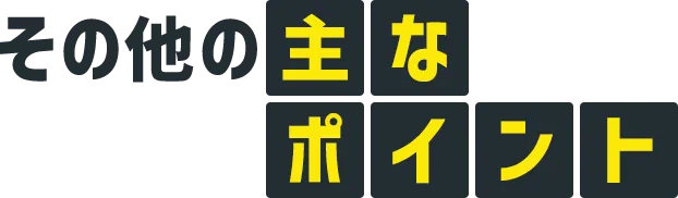 その他の主なポイント