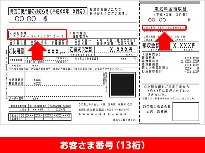 お客さま番号の確認方法 でんき ソフトバンク