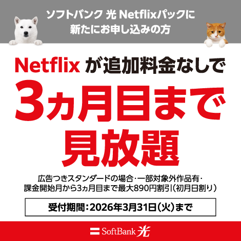 SoftBank 光 Netflixパック満喫キャンペーン