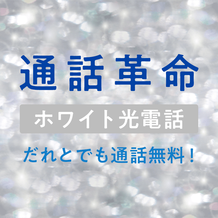 通話革命 ホワイト光電話 だれとでも通話無料!