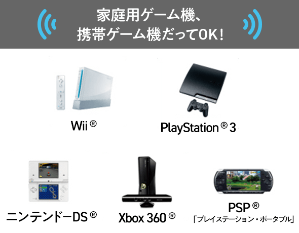 家庭用ゲーム機、携帯ゲーム機だってOK！