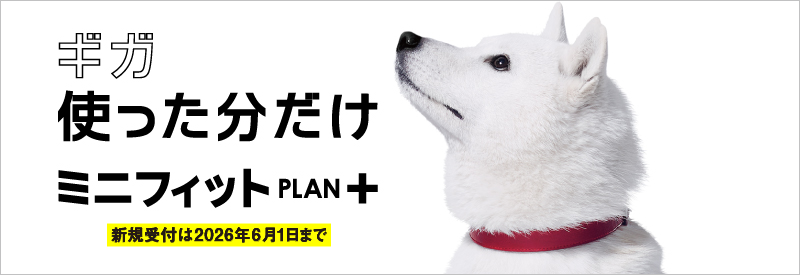 ギガ使った分だけミニフィットPLAN+ 新規受付は2026年6月1日まで