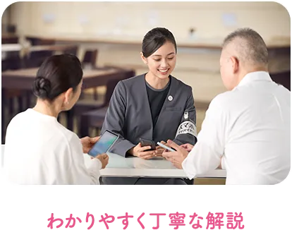 わかりやすく丁寧な説明