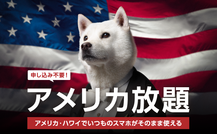 申し込み不要！アメリカ放題[アメリカ・ハワイでいつものスマホがそのまま使える]