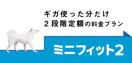 ギガ使った分だけ 2段階定額の料金プラン ミニフィット2