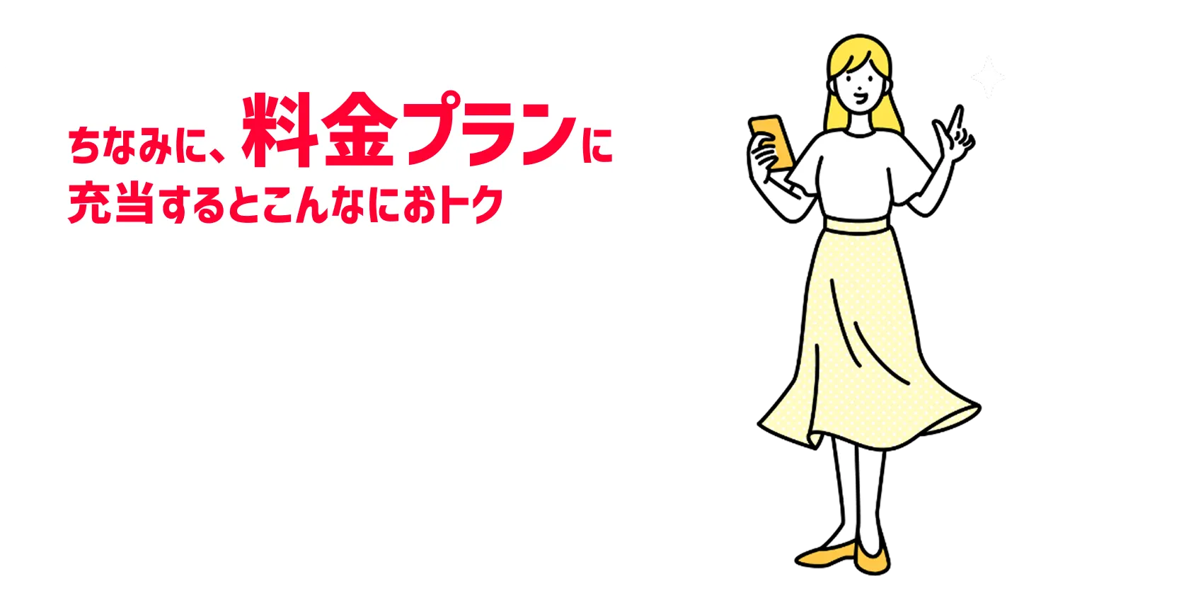 ちなみに、料金プランに充当することこんなにおトク
