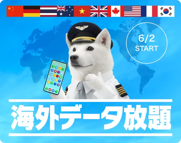 海外データ放題 6/2 START