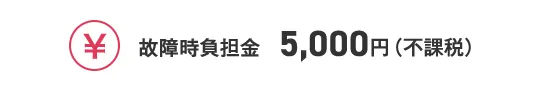 故障時負担金 5,000円（不課税）