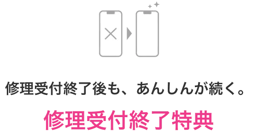 修理受付終了後も、あんしんが続く。修理受付終了特典