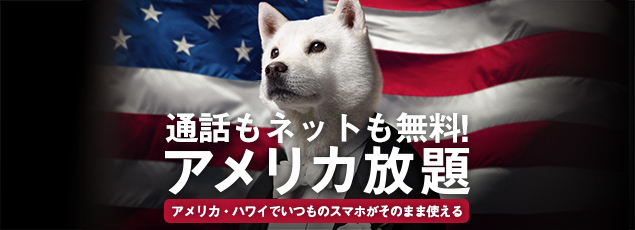 通話もネットも無料！ アメリカ放題 アメリカ・ハワイでいつものスマホがそのまま使える