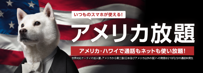 いつものスマホが使える！ アメリカ放題 アメリカ・ハワイで通話もネットも使い放題！