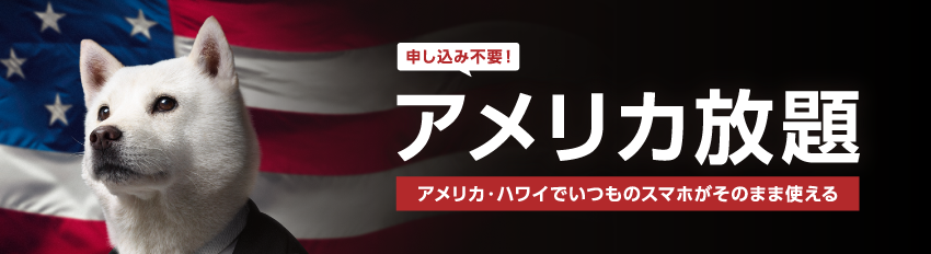 申し込み不要！ アメリカ放題 アメリカ・ハワイでいつものスマホがそのまま使える