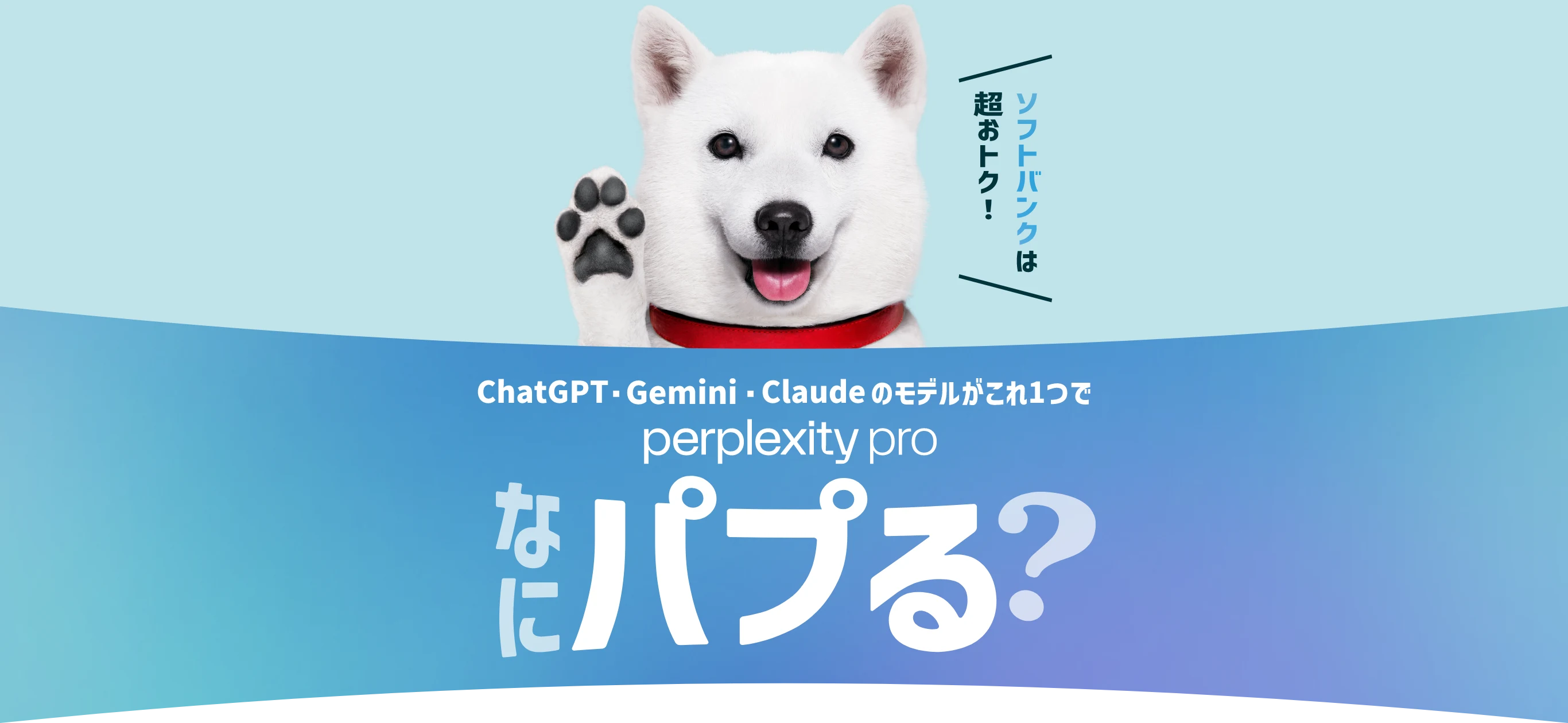 ソフトバンクは超おトク！ChatGPT・Gemini・Claudeのモデルがこれ1つで perplexity pro なにパプる？【パプる】パープレキシティに相談すること。