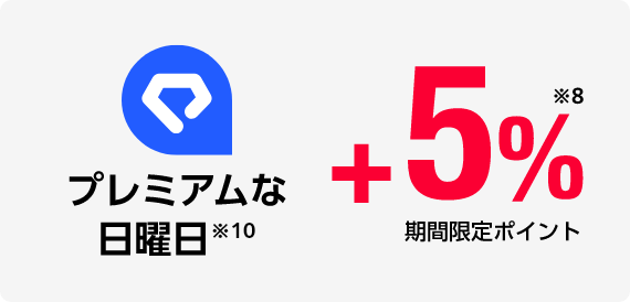 プレミアムな日曜日※10 期間限定ポイント