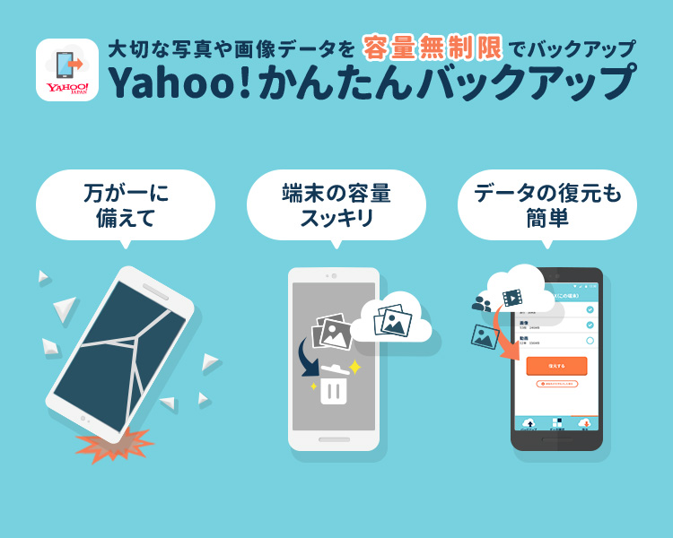 Yahoo かんたんバックアップ スマートフォン 携帯電話 ソフトバンク