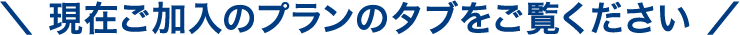 現在ご加入のプランのタブをご覧ください