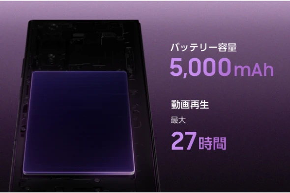 極薄ボディにUltraバッテリー搭載。