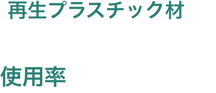 再生プラスチック材使用率