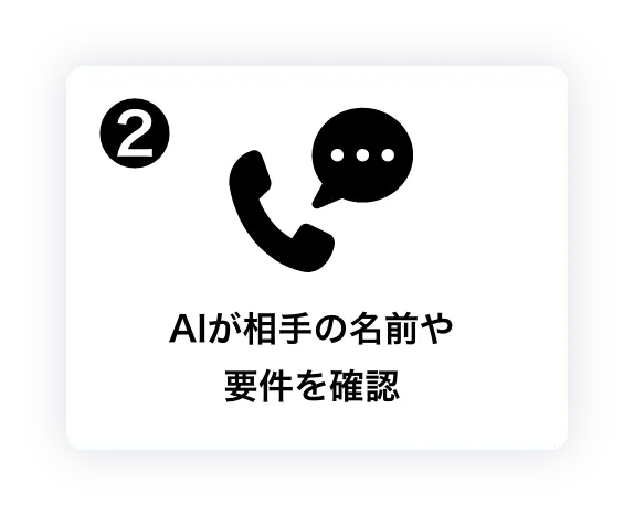 AIが相手の名前や要件を確認