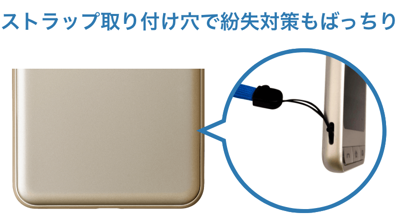 ストラップ取り付け穴