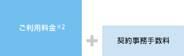 ご利用料金※2 ＋ 契約事務手数料