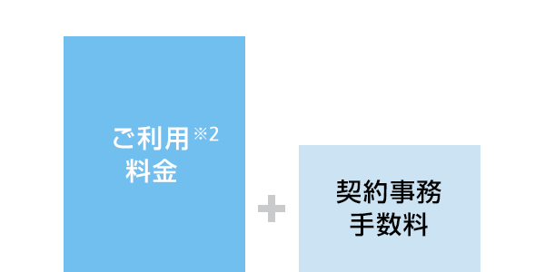 ご利用料金※2 ＋ 契約事務手数料