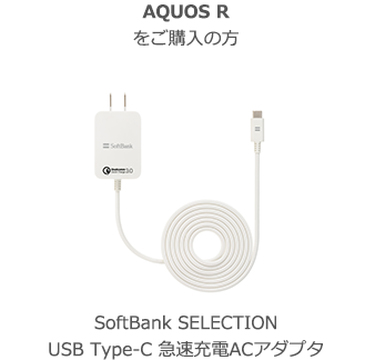 SoftBank SELECTION USB Type-C 急速充電ACアダプタ