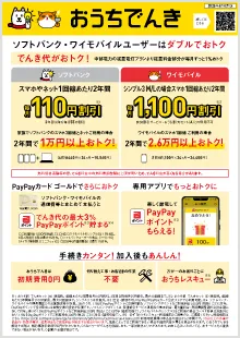 おうちでんきチラシ（中部電力エリア版）