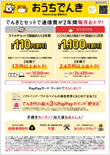 おうちでんきチラシ（関西電力エリア版）