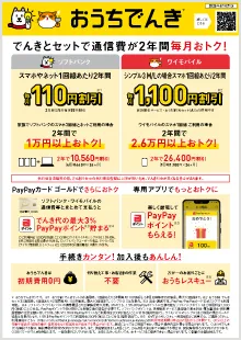 おうちでんきチラシ（東京電力エリア版）