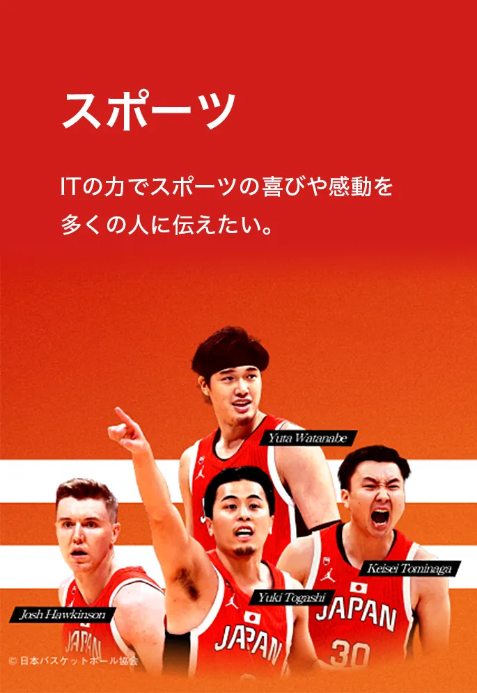 ITの力でスポーツの喜びや感動を多くの人に伝えたい。